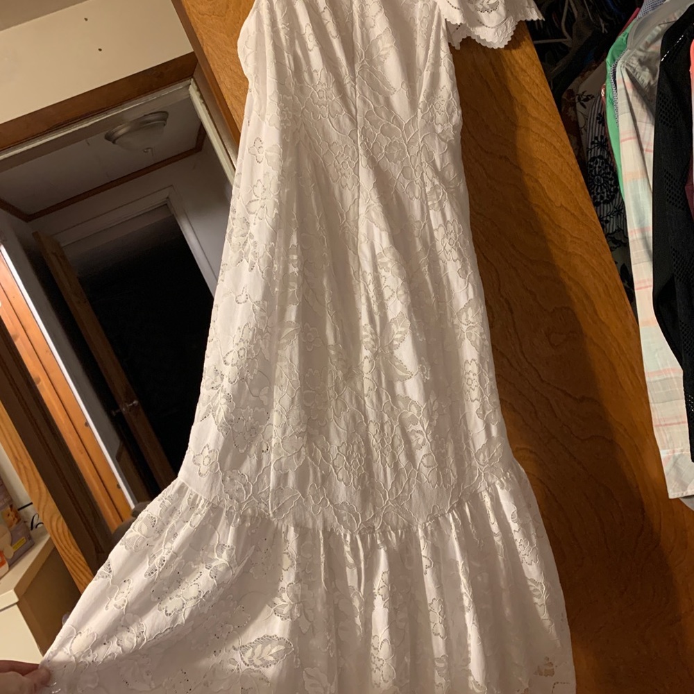 White Calvin Klein lace dress new with tags